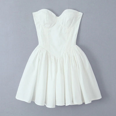 Luxury dresses women 2025 Summer dresses for women evening party dresses bodycon white mini dress elegant ruffle dress tube top