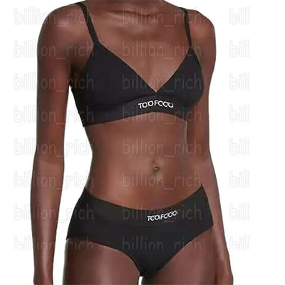 2025 Letter Stretch Band Casual Bikini Set Beach Bra Panties Set Comfort Sports Bikini Beach Vacation Swimwear - Elanique
