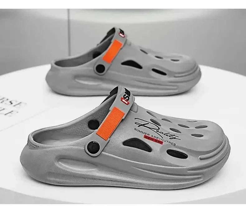 2025 New Men's Clogs Slippers Sandal Men Garden Shoes Flat Sandals Male Sneakers Outdoor Home Clogs Slides Men Summer Shoes - Elanique