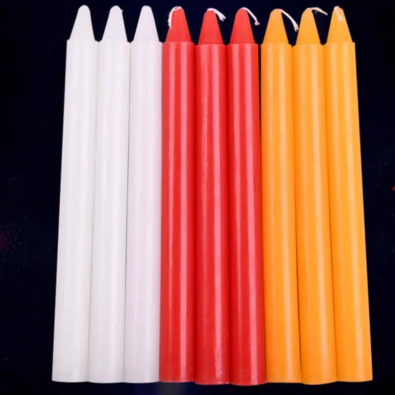 Emergency Lighting Candle, Red, White, Yellow, 2cm Diameter, 21cm Height, Worship Sacrifice, Romance Pray, 10Pcs per Lot