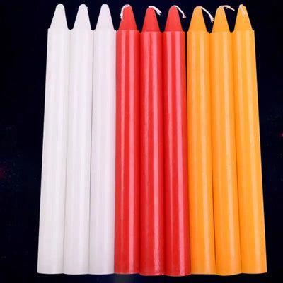 Emergency Lighting Candle, Red, White, Yellow, 2cm Diameter, 21cm Height, Worship Sacrifice, Romance Pray, 10Pcs per Lot