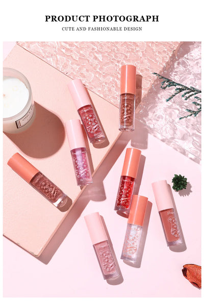 4 PCS Lip Ink Oil Set Hydrating Lip Gloss Pack Kit Moisturizer Waterproof Lip Tint Korean Makeup For Women Cosmetics