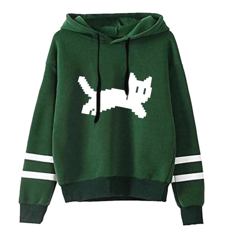 Women's Sweatshirts Pullovers Versatile Hoodies Stripe Jogging