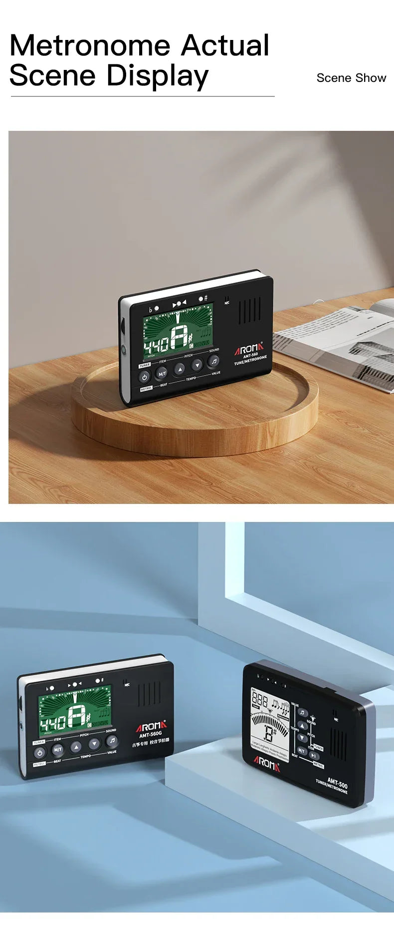 Metronome Tuner for All Instruments - Guitar, Bass, Violin, Ukulele, Trumpet, Chromatic, Clarinet, Flute  Tone Generator
