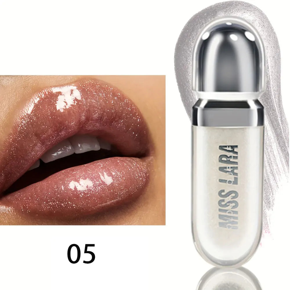 Beauty Moisturizing Lip Gloss with Shimmer - Hydrating Liquid Lip Shine Oil for Adult, Nourishing 3D Effect, Long-Lasting