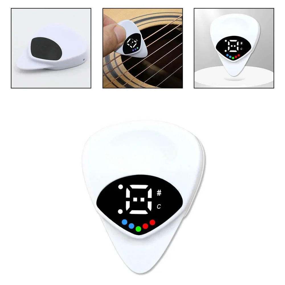 2-in-1 Guitar Picks Tuner Tunning For Acoustic Electric Guitar Bass Mandolin Muscial Instrument Accessories Guitar Tuner