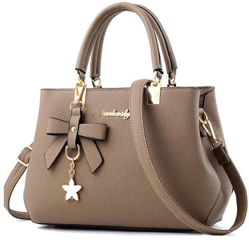 New  Elegant Shoulder Bag for Women Luxury Designer Handbags Female Bags Plum Bowknot Sweet Messenger Crossbody Bag