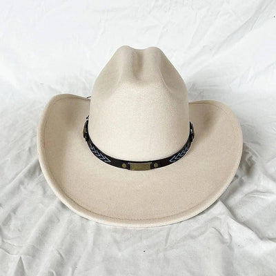 Men's Western Women's Cowboy Hat Army Green Men's Women's Cowboy Jazz Hat Wide Brim Felt Fedora Sombrero Hombre
