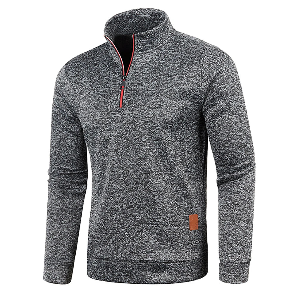 Men's Collar Half zipper Sweatshirts Spring Autumn Casual Pullover for Male Sweat Outdoor Turtleneck Coats Solid Sports Clothing