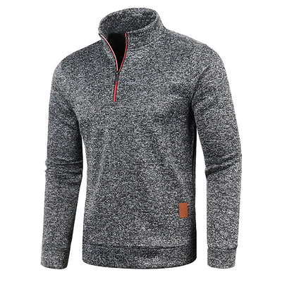 Men's Collar Half zipper Sweatshirts Spring Autumn Casual Pullover for Male Sweat Outdoor Turtleneck Coats Solid Sports Clothing