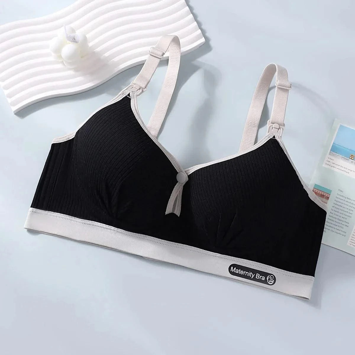All-season Maternity Bra For Pregnant Women Breast-lifting Anti-sagging Front-opening Design For Breastfeeding Made  Pure Cotton