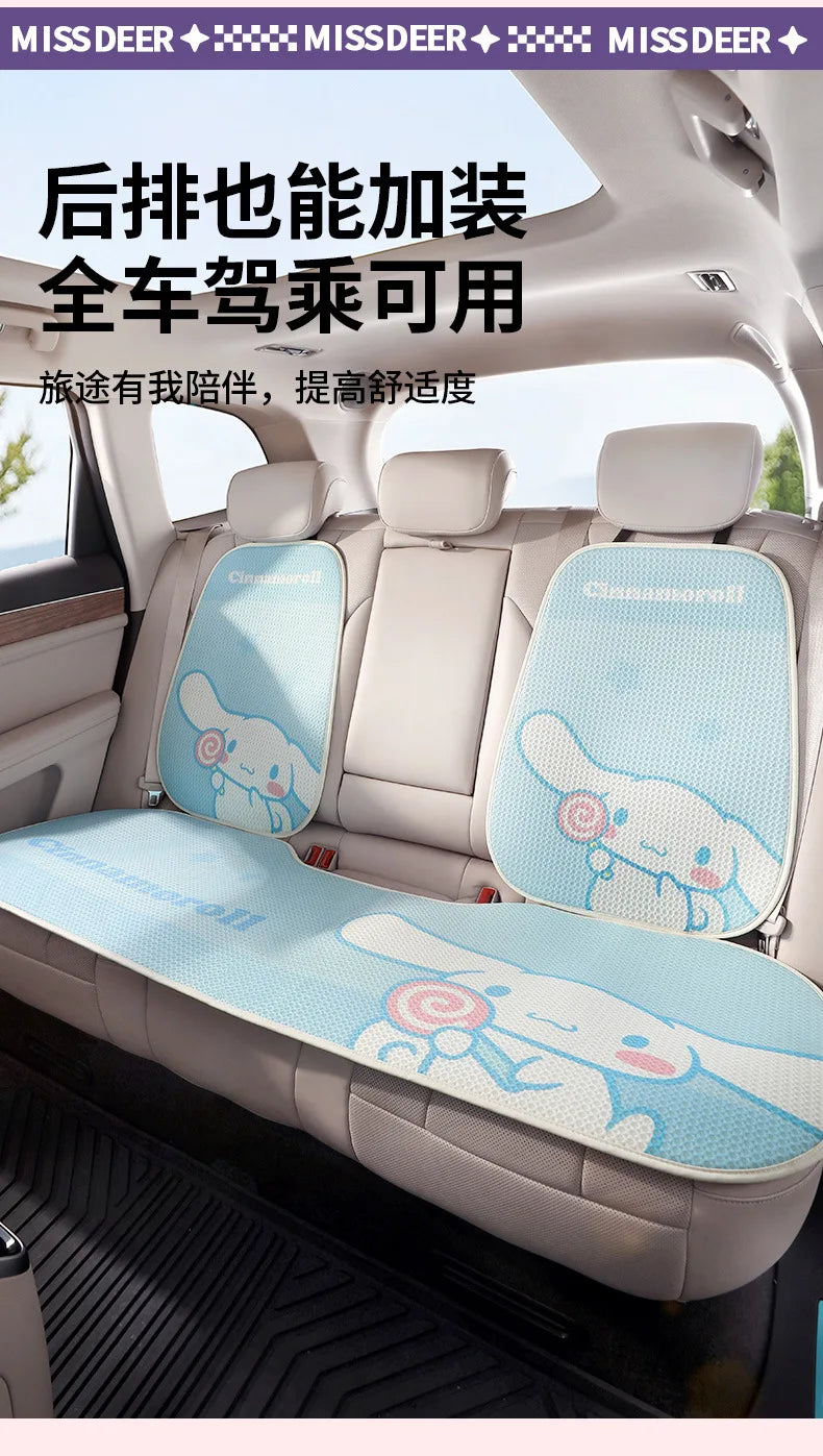 Sanrio Car Seat Cushion Car Cushion Protective Cushion Mesh Seat Cover Four Seasons Car Accessories Hello Kitty Car Accessories