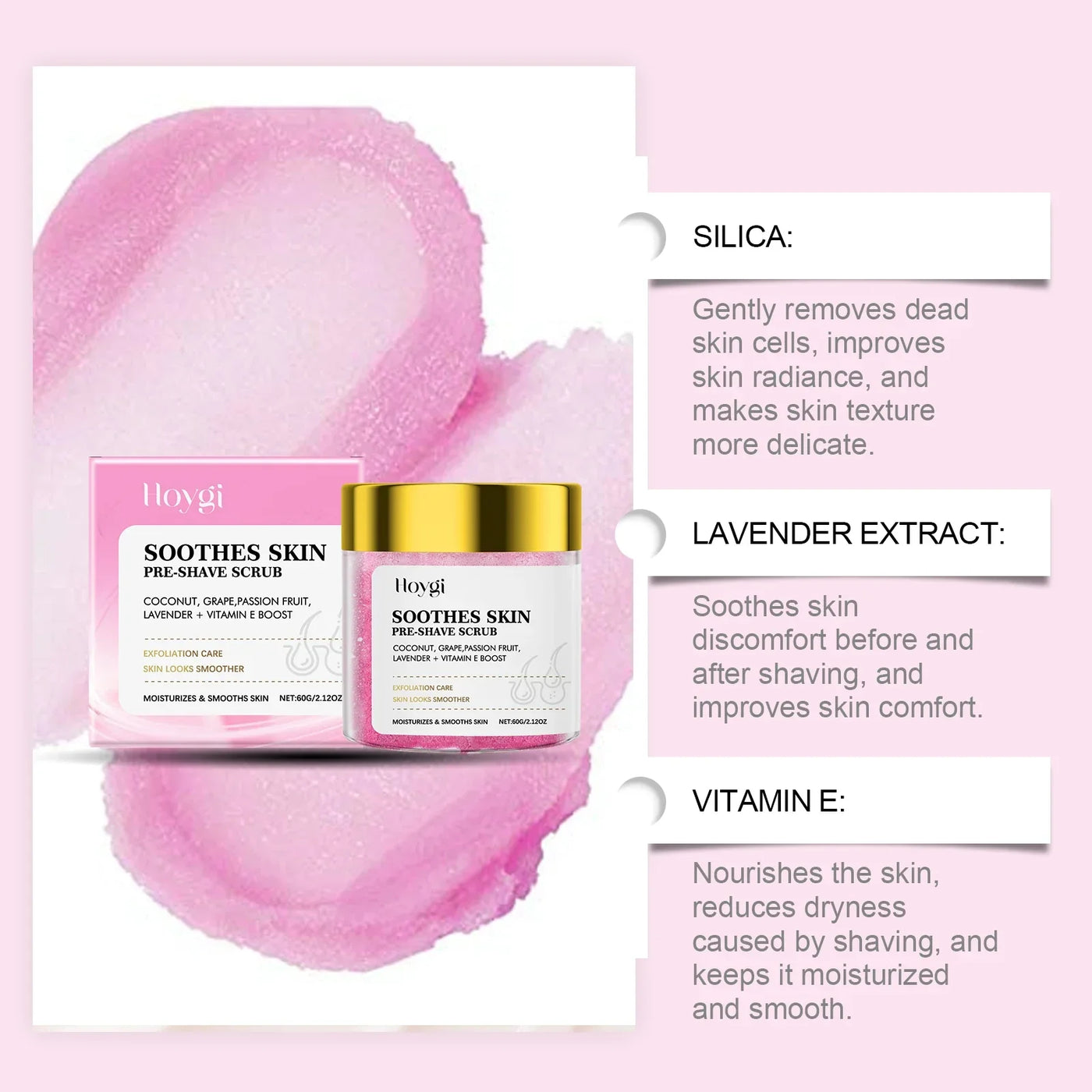 Hair Removal Shaving Cream for Sensitive Skin Gentle Painless Depilatory Scrub Exfoliating Moisturizing Soothing After Shave Oil