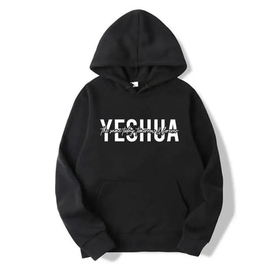 Yeshua women's Christian hooded sweatshirt printed with biblical scriptures, religious hooded sweatshirt, gift of faith, Jesus'