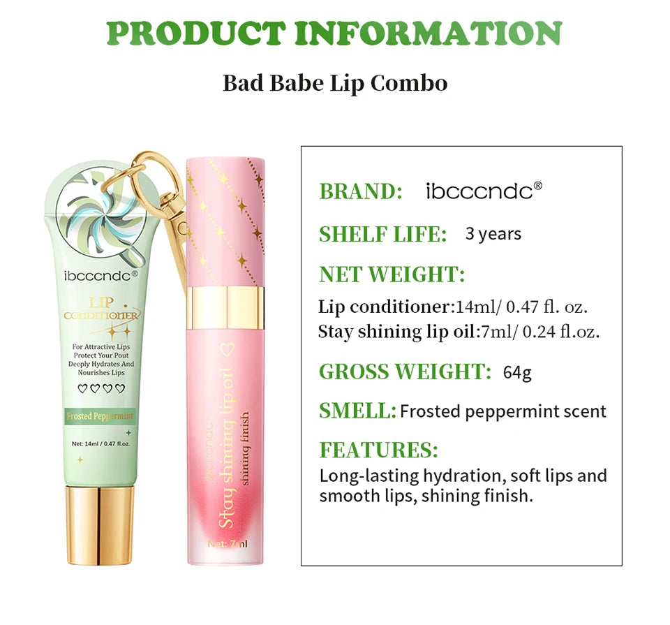 Lip Oil Lipstick Set Long Lasting Hydration Lightweight Texture Natural Lipgloss Lip Deeply Moisturizing Lip Makeup Cosmetics
