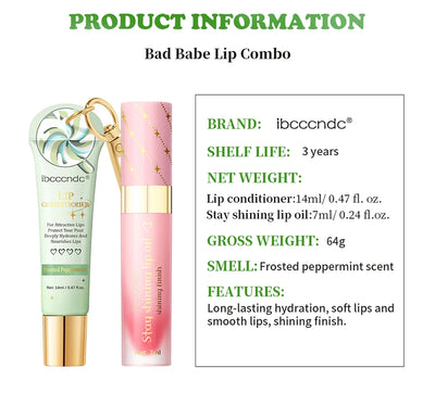 Lip Oil Lipstick Set Long Lasting Hydration Lightweight Texture Natural Lipgloss Lip Deeply Moisturizing Lip Makeup Cosmetics