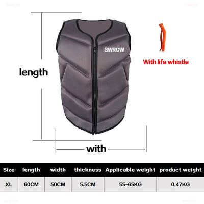 Wake Surfing Impact Vest CE Approved Neoprene Life Jacket Wakesurf Comp Vest surf But Great for All Other Watersports Activities
