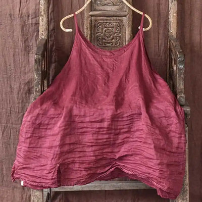 Asymmetric Cotton Linen Loose Underwear Outerwear Women's Vest Brand Name Casual Summer Faion Comfortable Breathable