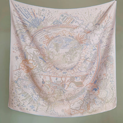 100% Real Silk Scarf Shawl Large Head Scarves Hijab for Hair Wrapping 90cm
