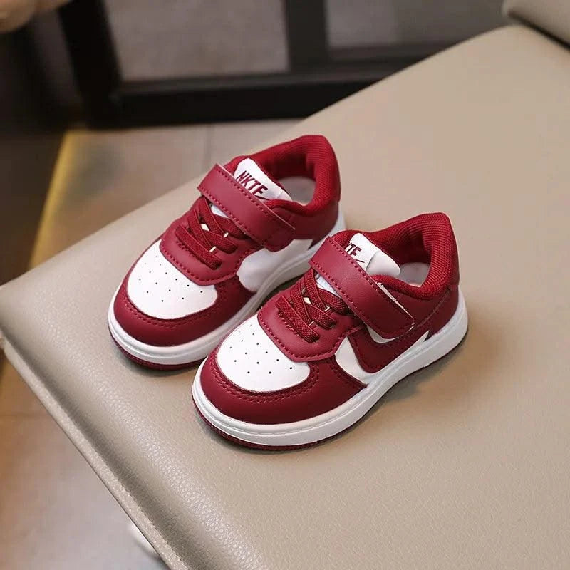 Children's Sports Shoes Boys'  Girls' Board Shoes Korean-style Boys' Baby Shoes White Sneakers Walking Shoes Comfortable  Daily
