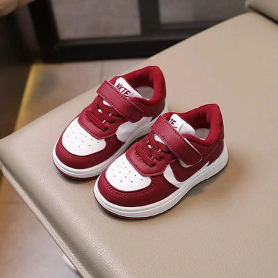 Children's Sports Shoes Boys'  Girls' Board Shoes Korean-style Boys' Baby Shoes White Sneakers Walking Shoes Comfortable  Daily