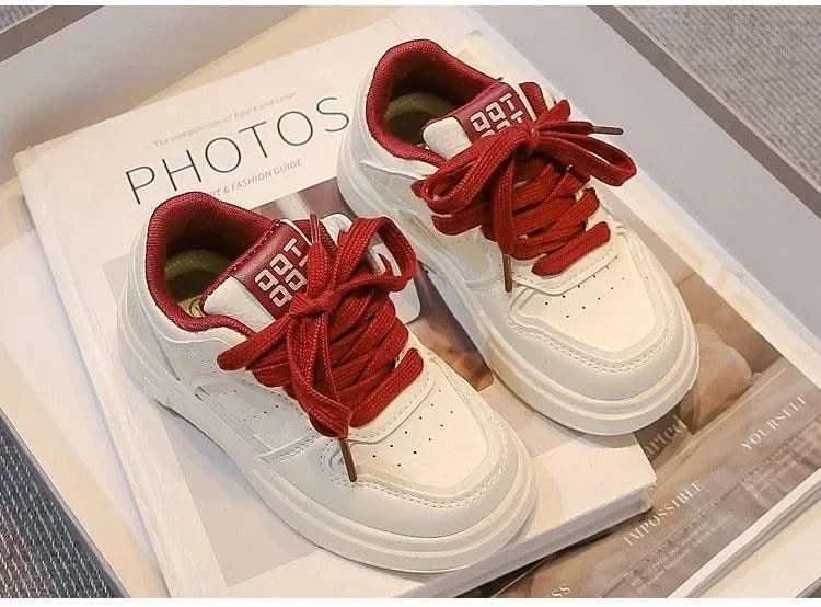 Kids Sports Shoes Non-slip Soft Sole Boys Girls Casual Shoes White Trendy 2025 New Fashion Children Sneakers Breathable Comfort