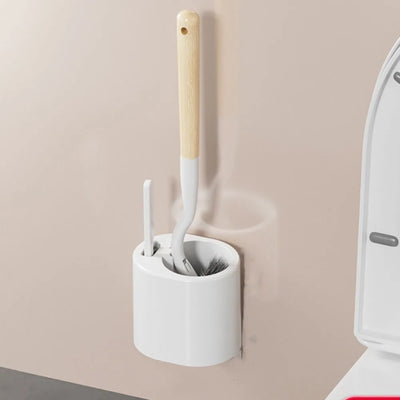 Cleaning Tools Long Handle Toilet Brush Set Wall Mounted Hanging Hole Cleaning Brush Durable Toilet Scrubber Bathroom