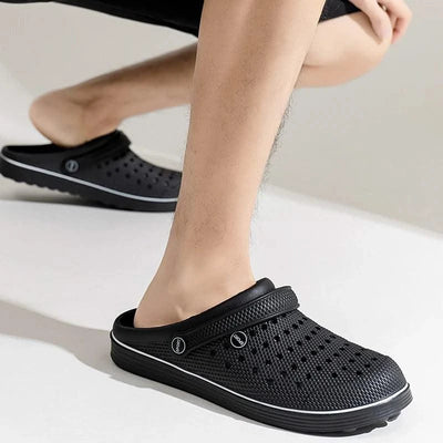 Men's Flat-Soled Clogs Are Breathable, Comfortable, Non-Slip, Wear-Resistant, Casual and Versatile, Daily Home Outing Work Shoes