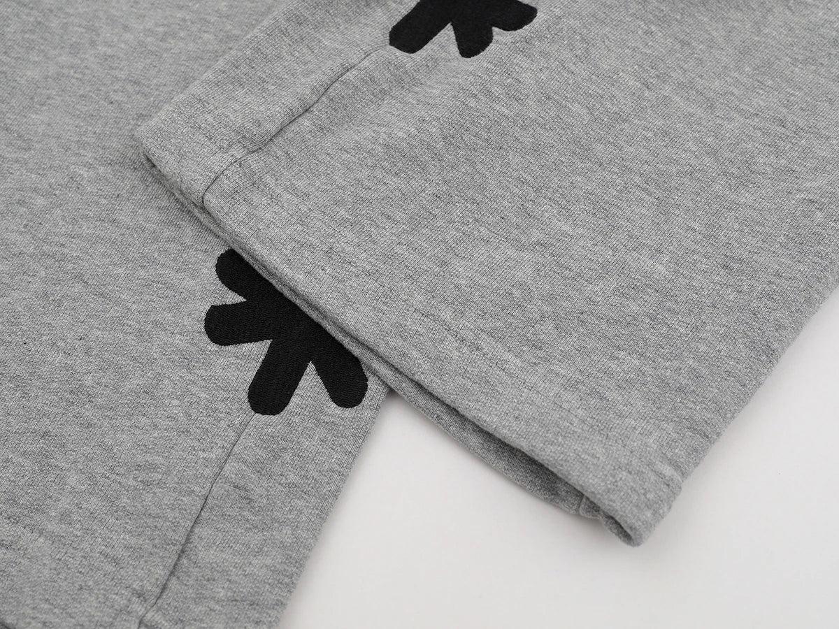 High Street Logo Embroidery Baggy Terry Sweatpants for Men and Women Joggers Loose Casual Sweat Pants Drawstring Trousers