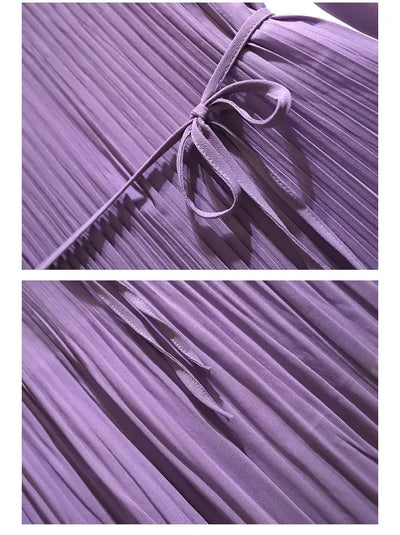 Purple Dresses for Women 2024 Woman Dress Midi Silk Satin Chiffon Clothes New Features of Sale Outfits Fashion Retro Hot X Xxl G