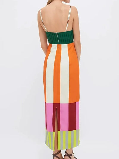 Women Loungewear Fashion Backless Maxi Dress Summer Print Holiday Sleeveless Deep V-Neck Elegant Ladies Party Dress Dropshipping