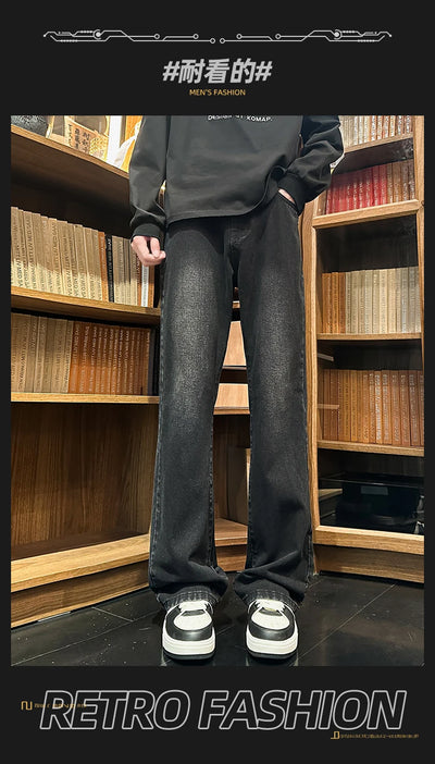 Autumn New Men's Jeans Baggy Straight Wide Leg Male Fashion Vintage Denim Pants Men Youth Popular Brand Streetwear Jean Trousers