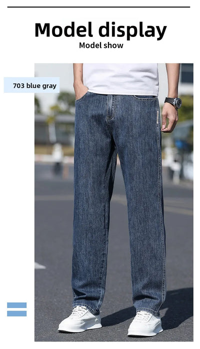 Men's Jeans American High Street Micro-flared Jeans Summer Slim Fashion Brand Pants Retro Washed Straight Pants 2025