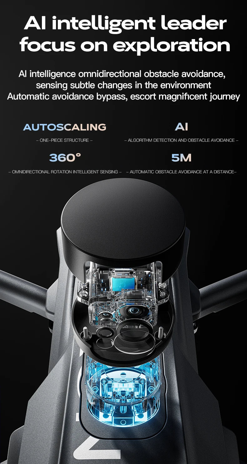 Wing 6 Professional Drone With 8K Camera GPS 3-Axis Gimbal 360 Obstacle Avoidance Touch Screen FPV Brushless RC Dron Boy Toy