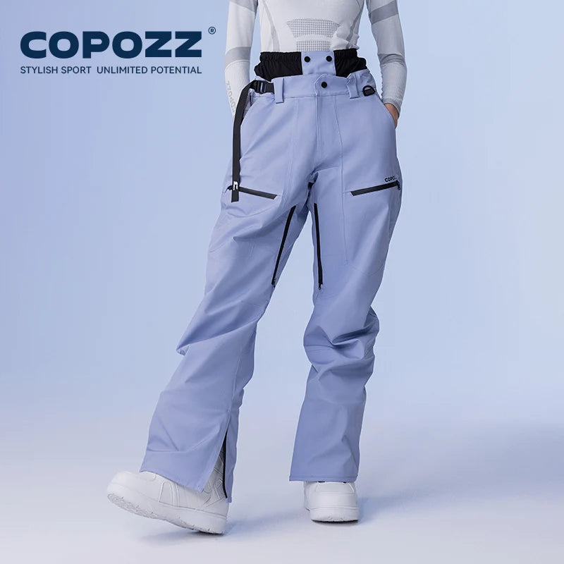 COPOZZ Winter Ski Pants Unisex Women Outdoor High Quality Windproof Waterproof Warm Snow Trousers Winter Ski Snowboarding Pants