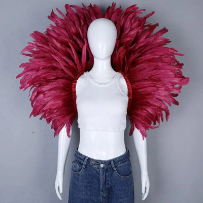 Designer Feather Scarf  (Punk, Halloween, Carnival, Masked Ball Party )Accessory