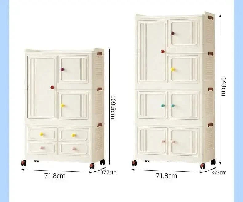 Home bedroom, children's storage cabinet, multi-layer snack cabinet, multifunctional large capacity dust-proof storage box