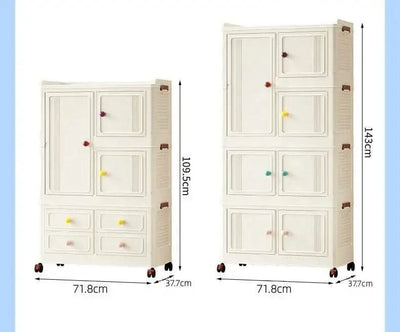 Home bedroom, children's storage cabinet, multi-layer snack cabinet, multifunctional large capacity dust-proof storage box