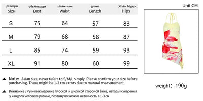 Women's Dresses Summer New Streetwear Fashion Casual Slim Halter Lace-up Print Dresses Sexy Lady Backless Mini Dress Clothing