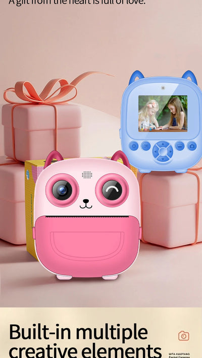 Children Digital Camera Instant Print Toys For Kids Thermal Print Camera HD 1080P Instant Photo Printing Camera Video Toys Gift