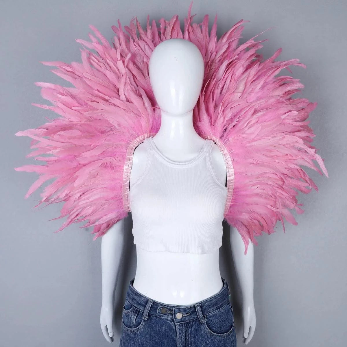 Designer Feather Scarf  (Punk, Halloween, Carnival, Masked Ball Party )Accessory