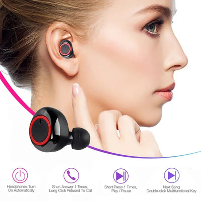 Y50 TWS Wireless Headphones Sport Earphone Bluetooth Gaming Headset Microphone Phone Wireless Earbuds For Xiaomi Huawei LG Phone