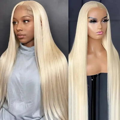 13x6 Bone Straight  Lace Frontal Honey Colored Human Hair Wig 613 Blonde Transparent Lace Front Closure Wigs for Black Women