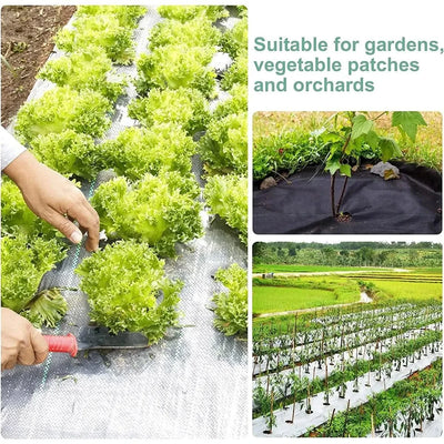 Garden Landscape Fabric Weed Membrane Agricultural Anti Grass Cloth Farm Weed Barrier Mat Plastic PE Mulch Thicker Orchard Cover