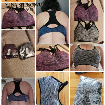Women Sports Yoga Bra Breathable Quick Dry Top Shockproof Cross Back Push Up Fitness Active Bra Gym Running Bra Sportwear