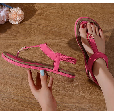 Women's Sandals 2025 New Flat Heels Sandals For Summer Shoes Woman Flip Flops Soft Bottom Beach Summer Footwear Sandalias Mujer