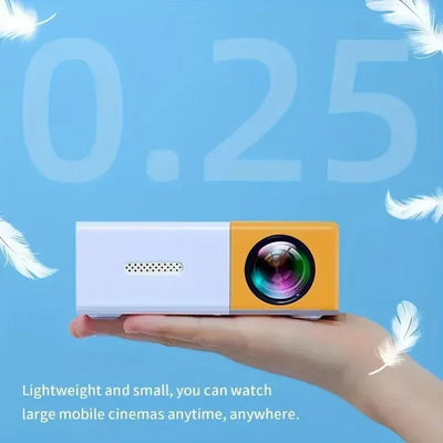 Mini portable YG300 projector, suitable for home theater, phone, compatible with USB and HDMI connections