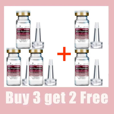 Six Peptides Face Serum 5pcs/10pcs/Lot for Moisturizing Facial Essence Skin Care Peptide Face Liquid