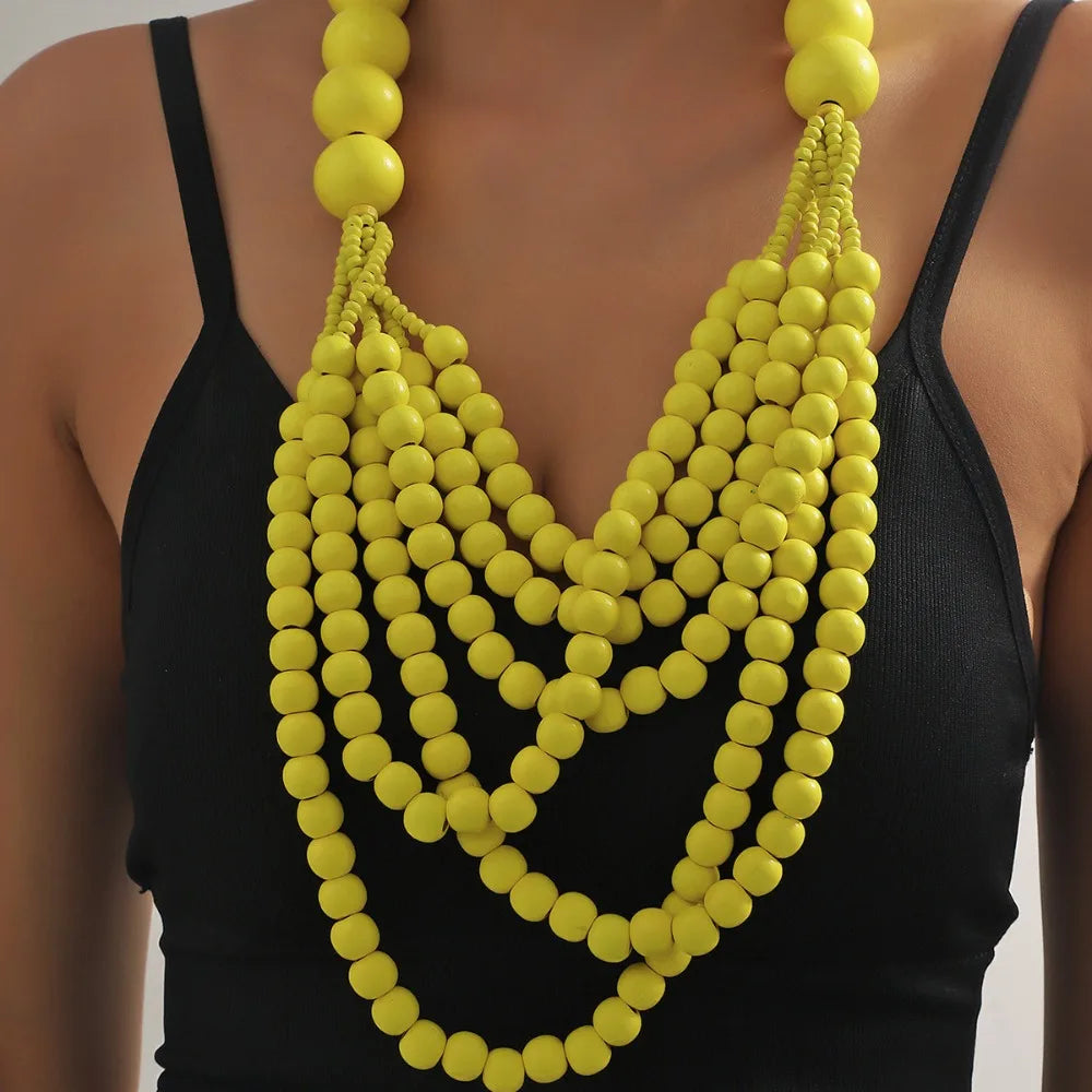 African Gothic Statement Necklace -  for Bold Styles Stylish Ensembles