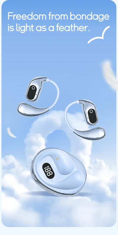 Wireless Earbuds, New 50H Bluetooth 5.4 Headphones Sport, HiFi Stereo Sound Wireless Earphones with Earhooks, IP7 Waterproof Ear